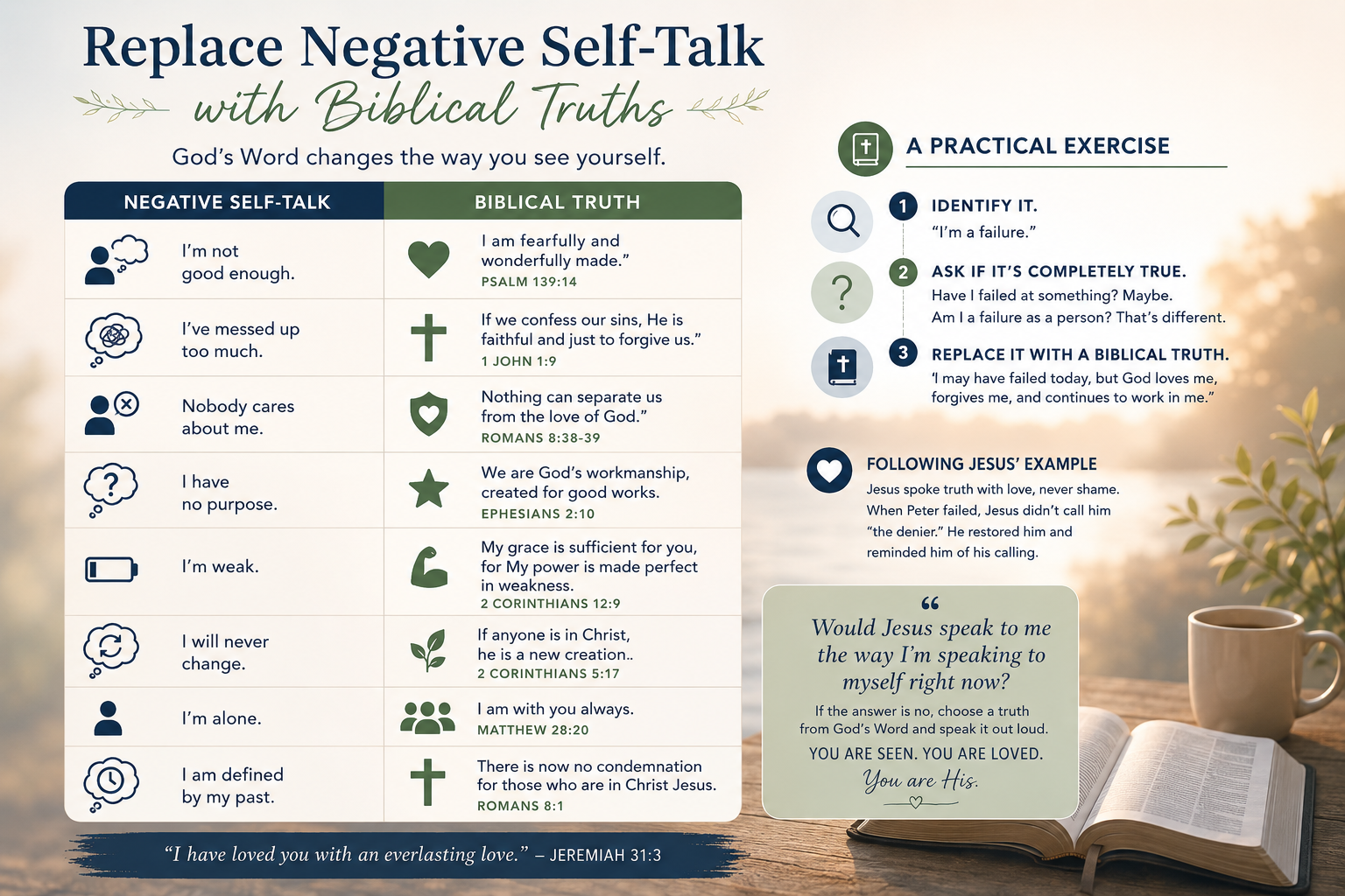 Replace Negative Self-Talk with Biblical Truths